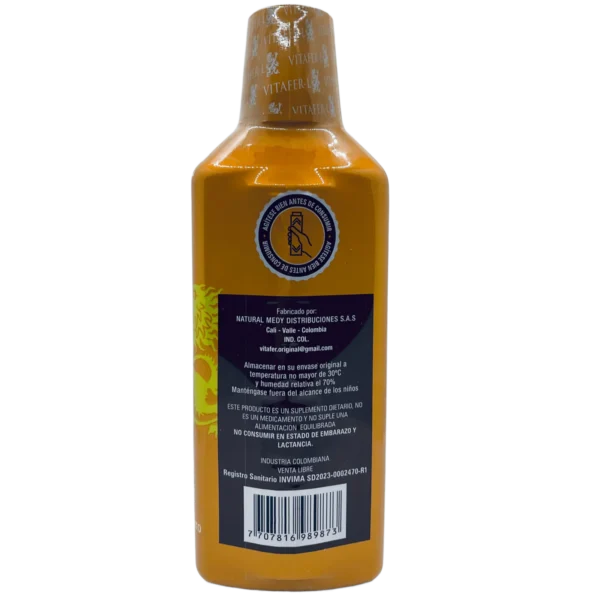 Vitafer-L Gold Jarabe x 500 ml back2 saludsabor.com