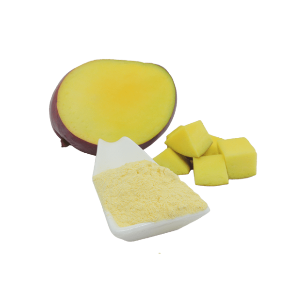 Envase de Mango en Polvo listo para consumir, perfecto para batidos y jugos naturales sin necesidad de preparación adicional.