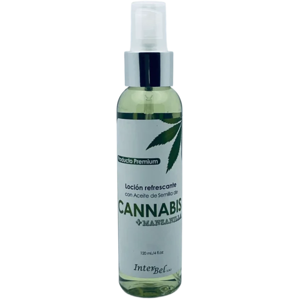 Loción Refrescante con Aceites de Semilla de Cannabis + Manzanilla_saludsabor.com