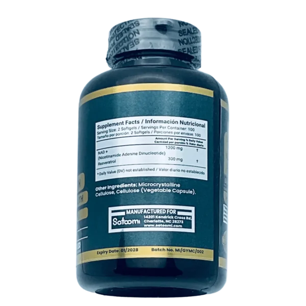 Nad Resveratrol back saludsabor.com