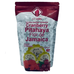 Linaza Molida Con Cranberry Pitahaya Flor de Jamaica_saludsabor.com
