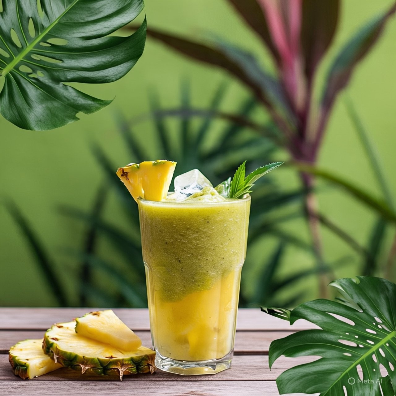 Receta saludable de batido detox de piña, col, espinaca y pepino. Ideal para desintoxicar el cuerpo y mejorar la digestión de forma natural.